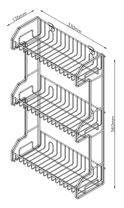 3tier stainless steel basket